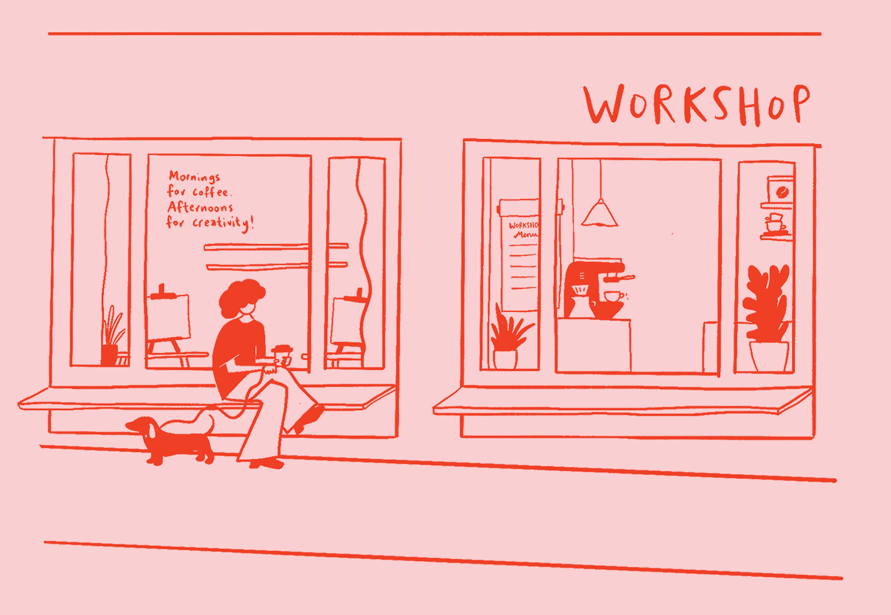 Illustration of the Workshop Zagreb storefront